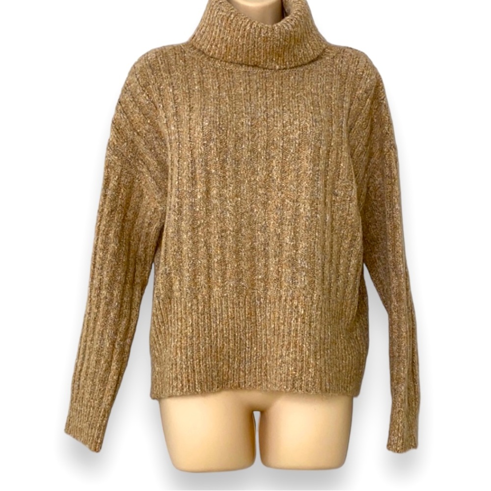 William Rast Turtleneck Cowl Neck Marled Knit Sweater Size Small